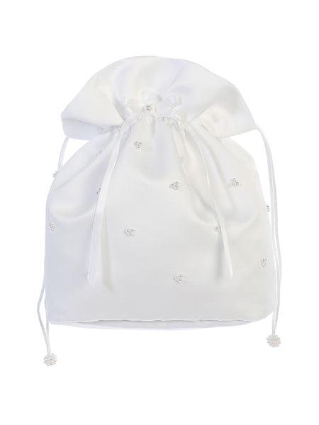 B13 White Communion Drawstring Bag