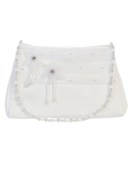 B19 Ivory Communion Handbag with Pearl Handle