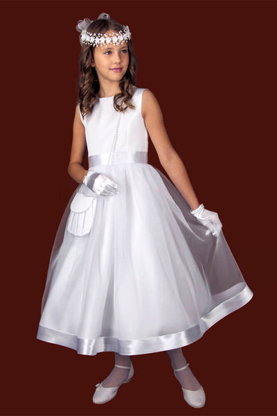 KRS167 White Communion Dress