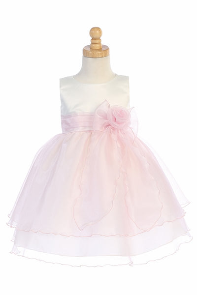 SALE BL244 Ivory/Pink Dress (18-24 months only)