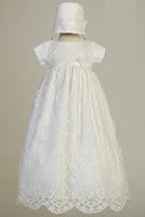 BONNIE White Christening Gown (0-18m)
