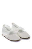 SALE BS004 Ivory Ballerina Shoes with Ribbon Tie (sizes 6 infant - 11)