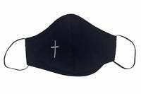 CM3 Black Mask with Cross (avIlable in kids and adult sizes)