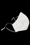 CM3 White Mask with Silver Cross (kids size)