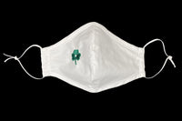 CM6 White Shamrock Mask (avIlable in kids and adult sizes)