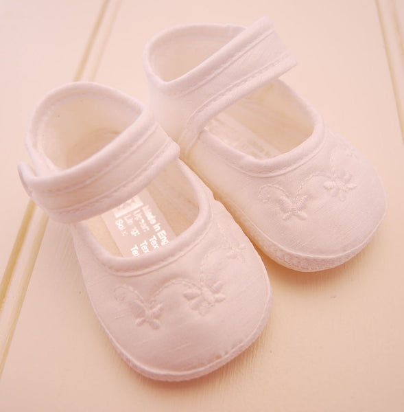 COLLETTE ivory baby booties