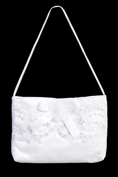 CP23 Communion Handbag with Corded Lace & Bow