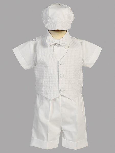 DEXTER White Cotton Christening Outfit (0-24m)