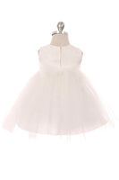 KD414B Ivory Lace Illusion Baby Dress (3-24m)