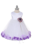 KD195B White Baby Dress with Flower & Petals (3-24 months)