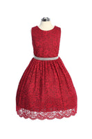 LAST CHANCE KD492+ Burgundy Stretch Lace Dress (size 18.5 only)