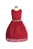LAST CHANCE KD492+ Burgundy Stretch Lace Dress (size 18.5 only)