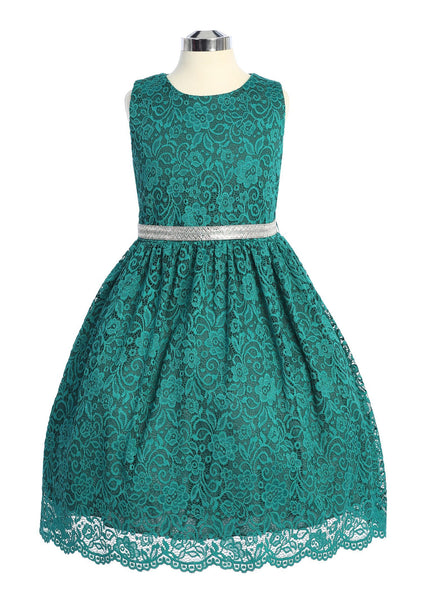 LAST CHANCE KD492+ Green Stretch Lace Dress (size 20.5 only)