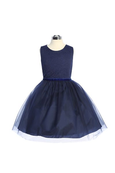 KD528+ Navy Stretch Lace Dress (plus sizes 14.5-20.5)
