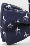 F10 Navy Bowtie & Hanky Set with Airplanes Pattern