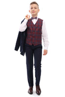 FELIX Slim Fit Navy Boys 3 Piece Suit (sizes 122-152)