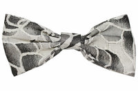 HB1 Silver Jacquard Roses Hair Bow