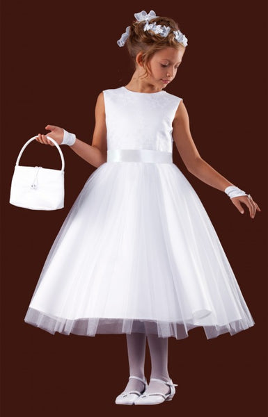 KRE215 White Communion Dress Leana Athlone KRE215 White Communion Dress Leana Athlone