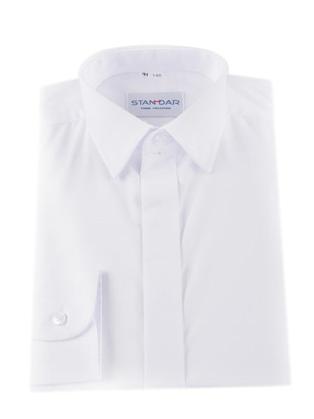 M2 White Formal Shirt (1-16 yrs, regular and plus sizes)