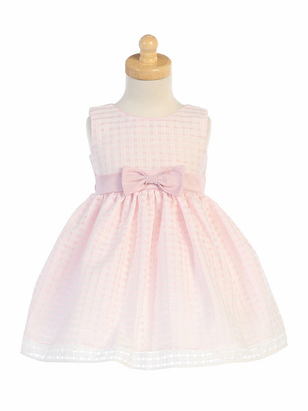 M732 Pink Basket Burnout Organza Dress (6 months to 12 years)