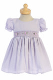 M743 Lilac Cotton Seersucker Dress (3 months - 4 years)