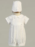 MASON White Cotton Romper with Detachable Gown (0-18m)