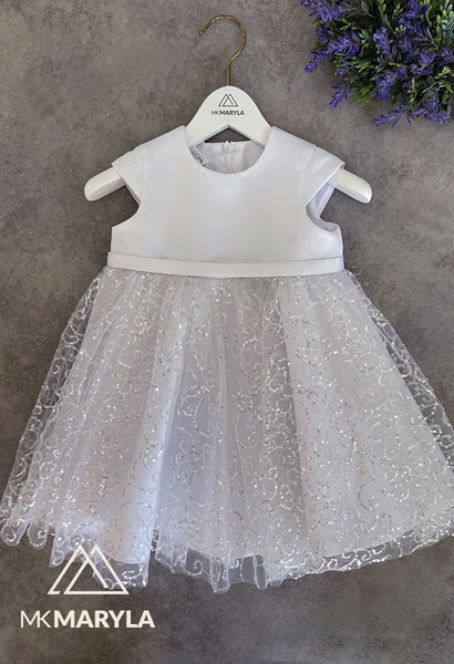 NANCY White Baby Dress (0-18m)