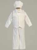 NATHAN White Cotton Christening Suit (0 months - 4 years)