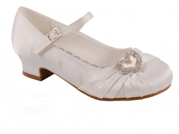 NIGELLA White Satin Shoes (UK Sizes 8-9-10)
