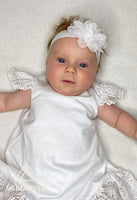 MHB03 White Baby Headband