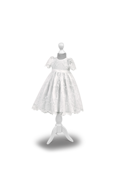 JASMINA White Baby Dress (0-18m)