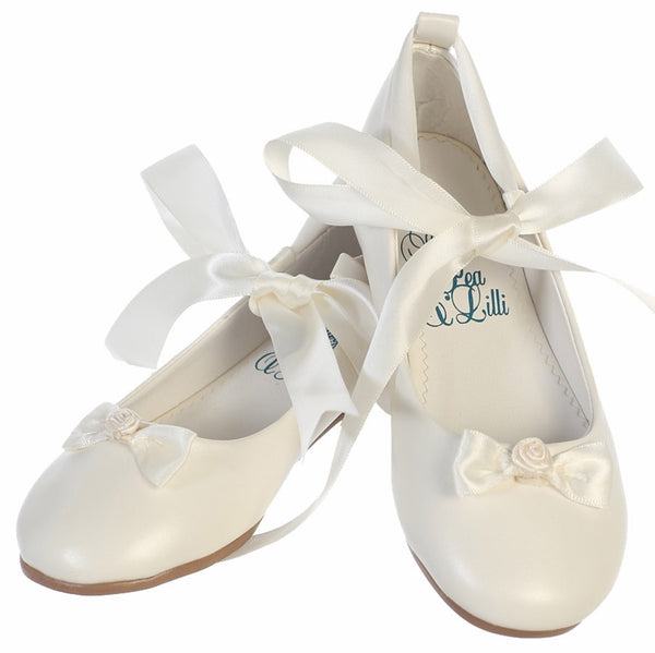 ROSE Ivory Ballerina Pumps LAST CHANCE (sizes 6 Infant to 1 Junior)
