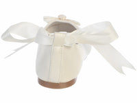LAST CHANCE ROSE Ivory Ballerina Pumps (sizes 6 Infant to 1 Junior)