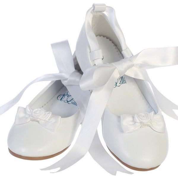 ROSE White Ballerina Pumps LAST CHANCE (sizes 8,9,12 only)