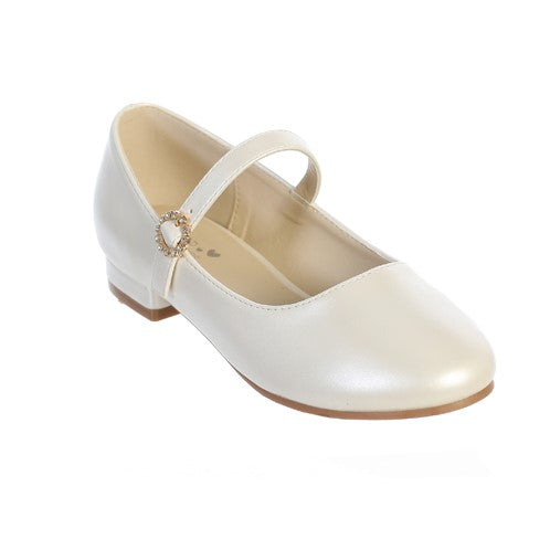 Dress Shoes Ivory Communion Shoes TKS145 Girls Ivory Shoes