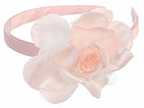 T-96 Off-Centre Rose on Satin Wrapped Headband (Various Colours)
