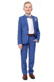 WILLIAM, Light Blue Check Slim Fit 2 Piece Boys Suit (6-14 years)